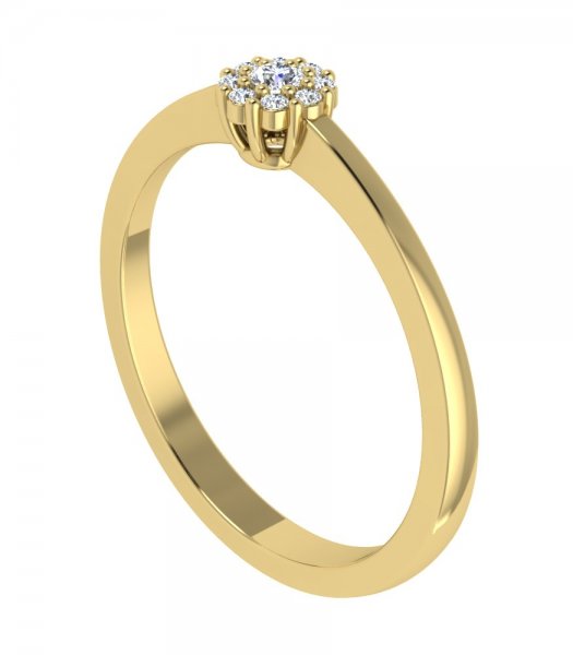 Помолвочные кольца из белого золота Р-052 - превью 3