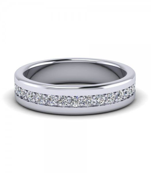 Широкое кольцо с бриллиантами В-002 - фото